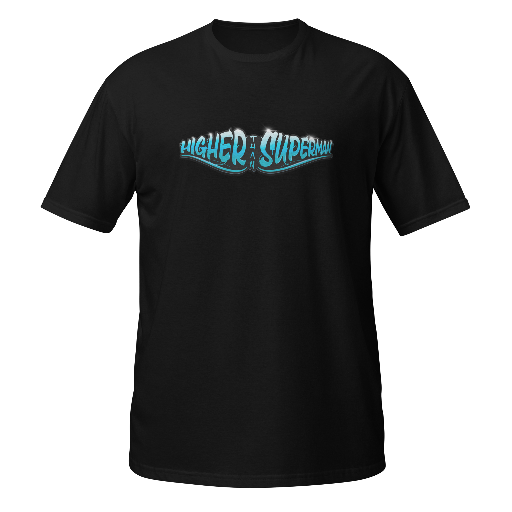 Higher Than Superman Tee | Blue logo