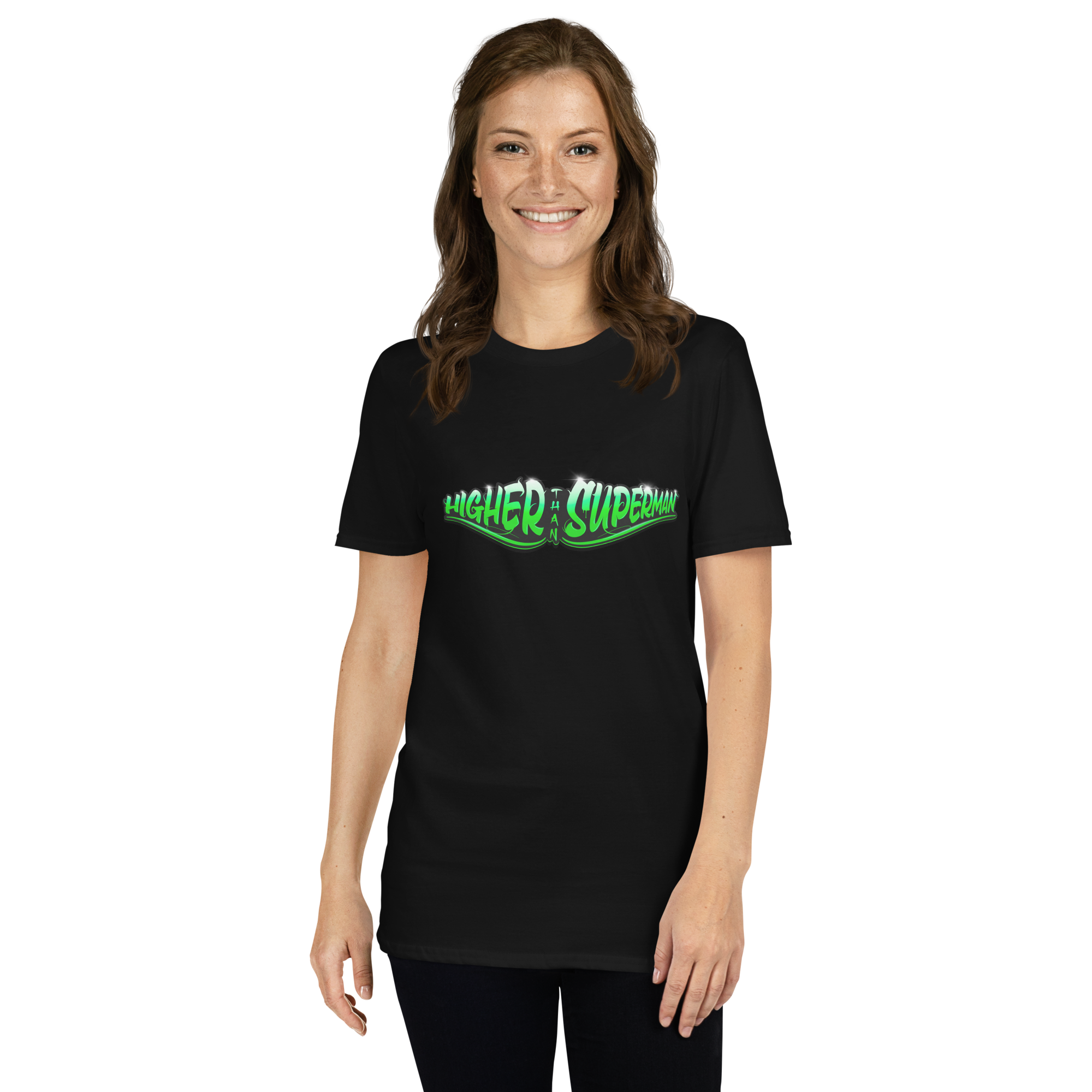 Higher Than Superman Tee | Green logo