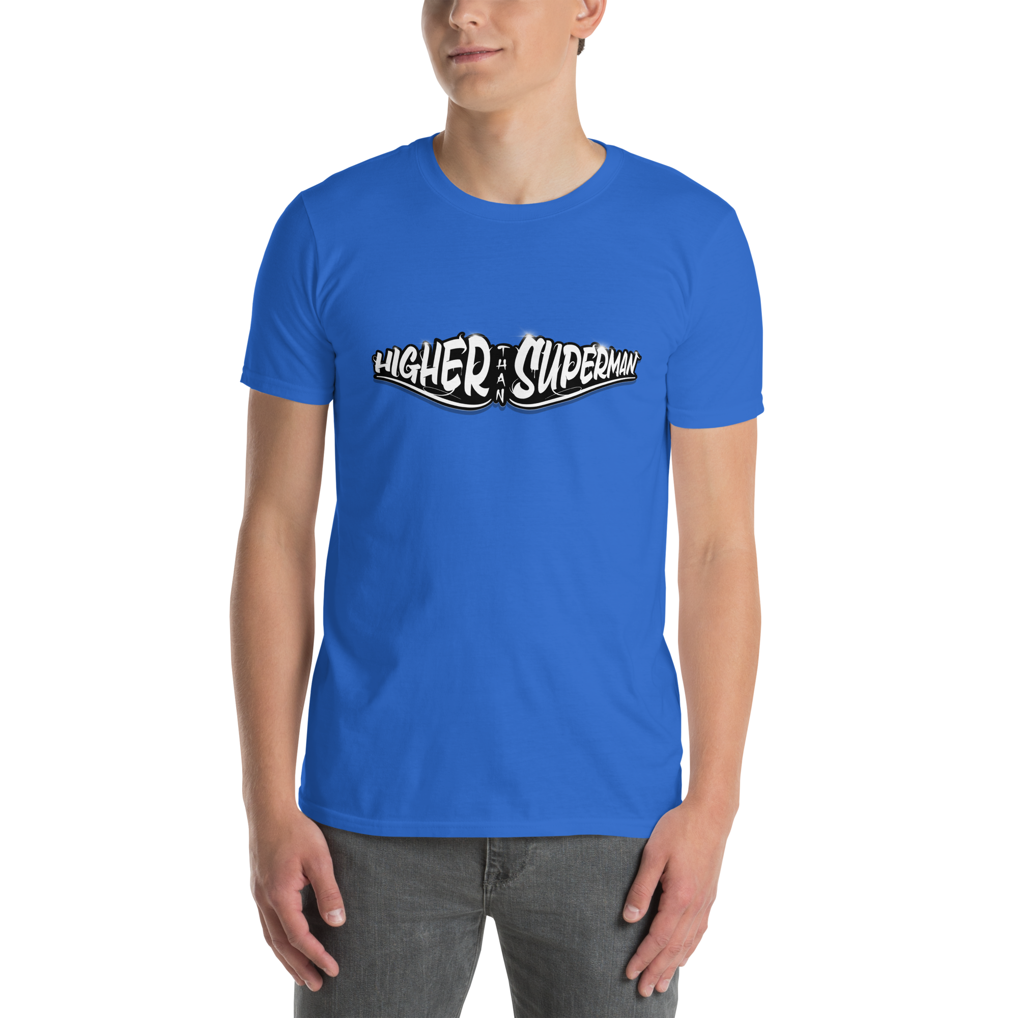 Higher Than Superman Tee | White logo