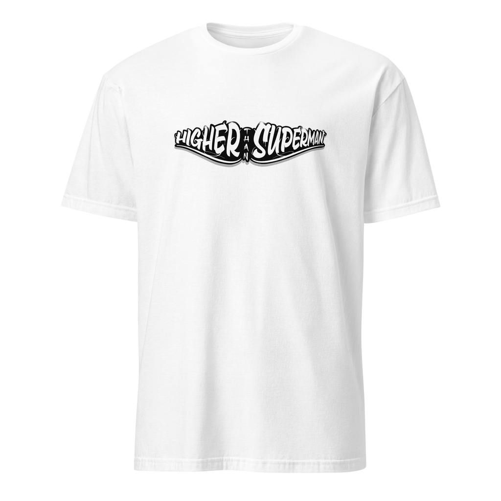 Higher Than Superman Tee | White logo