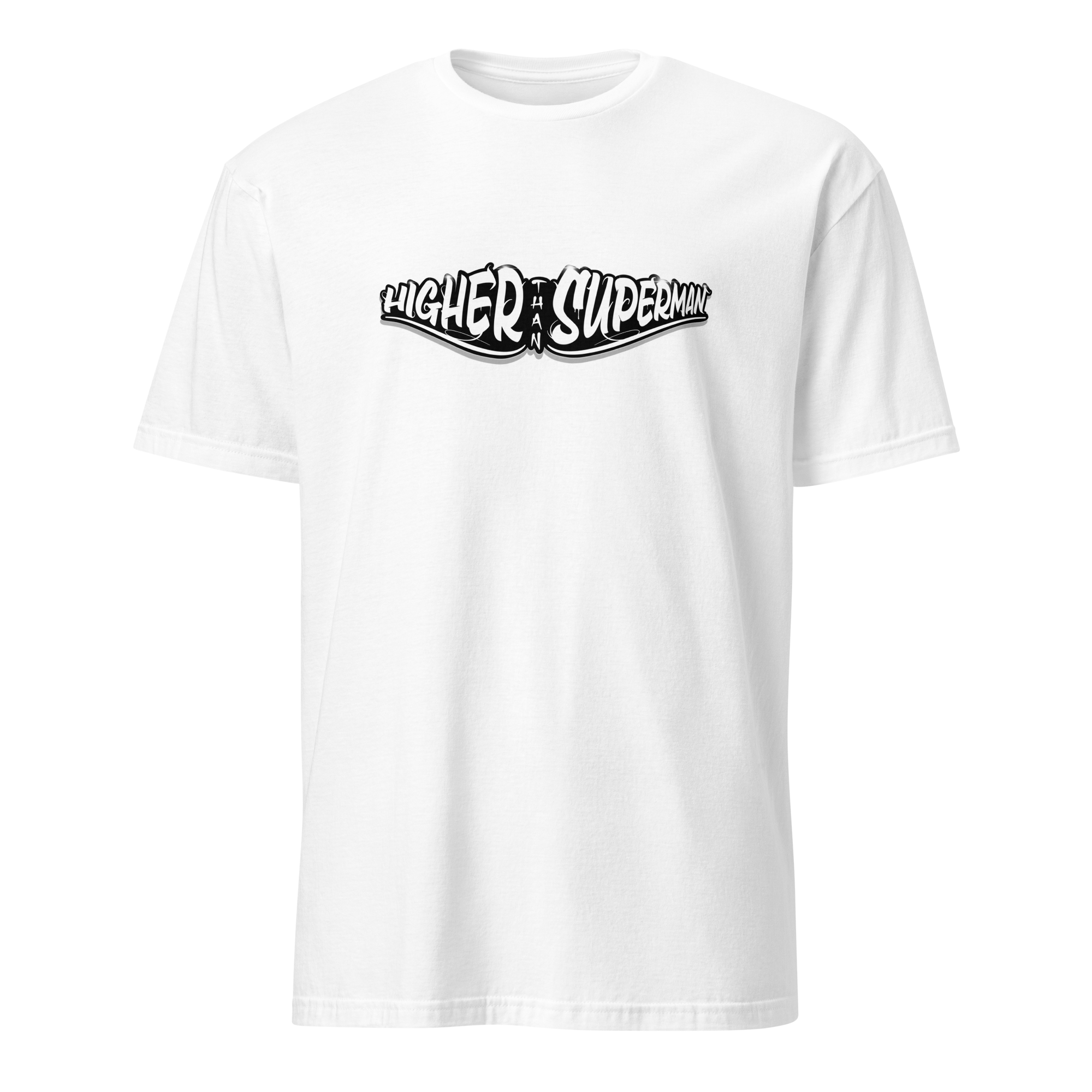 Higher Than Superman Tee | White logo