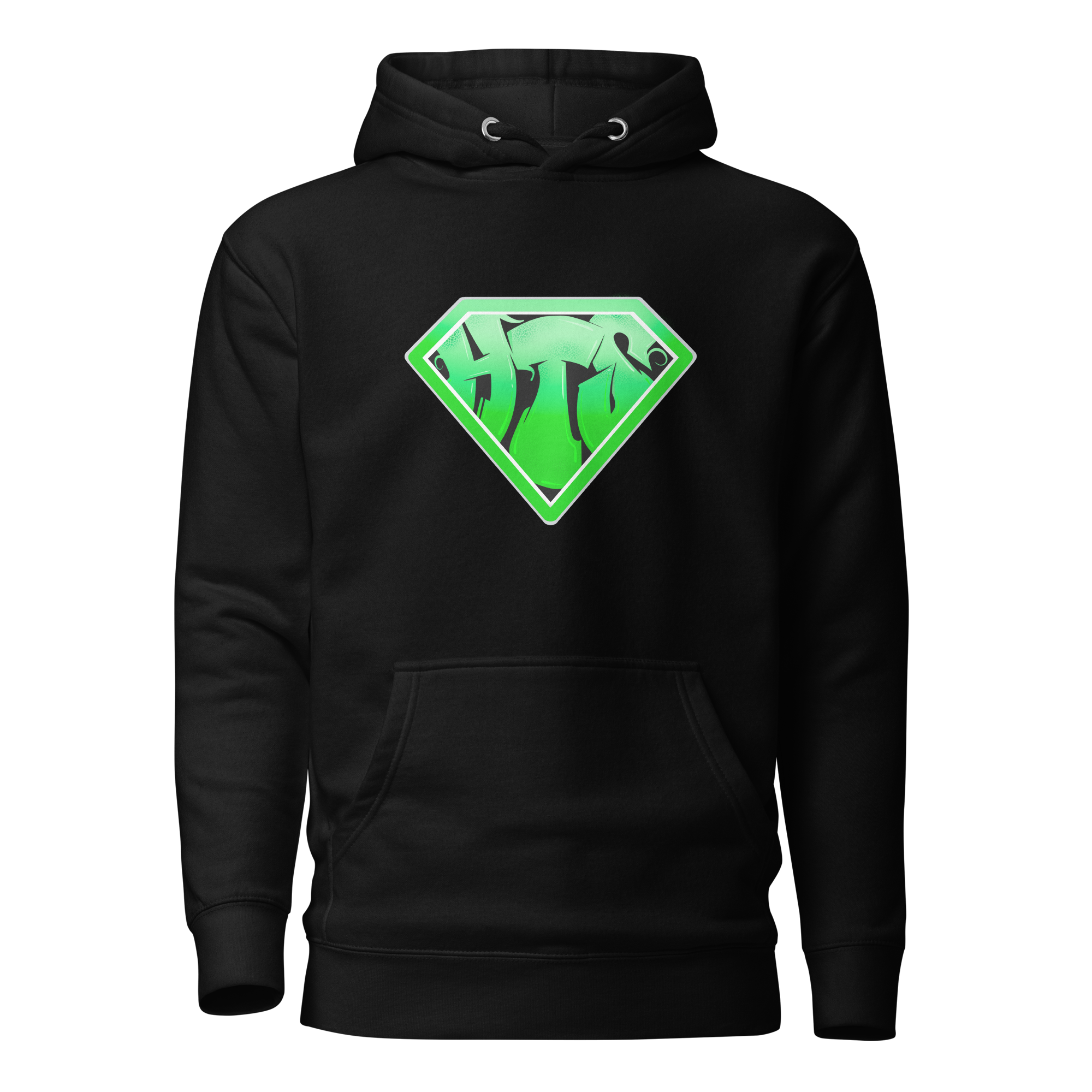 Higher Than Superman Hoodie | Green logo
